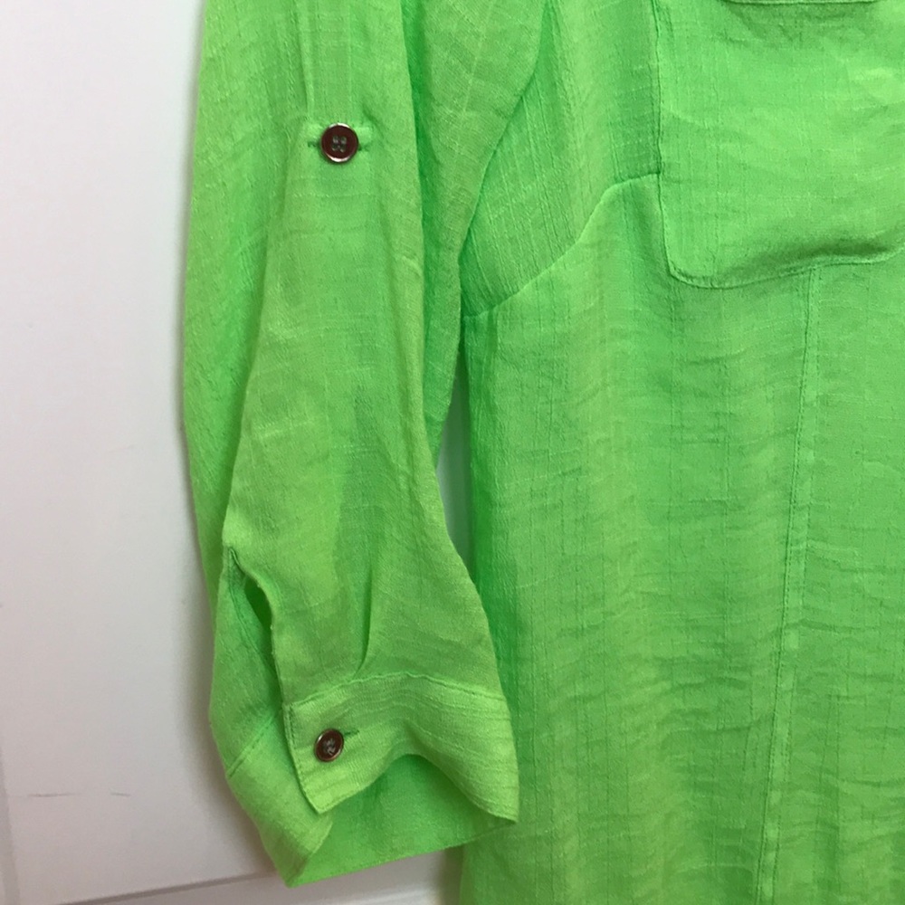 Sheer lime green shirt🌺3/$20 or 4/$25 - Picture 5 of 5